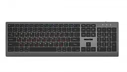 Клавиатура беспроводная Maxxter KBW-01G-UA, черный/Grey, USB 2.4GHz, 104 кнопки, аккумулятор 400 mAh