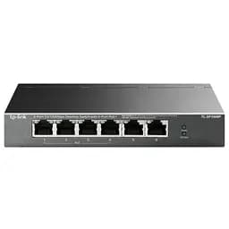 Комутатор TP-LINK TL-SF1006P, Black, 6-портовий, 10/100 Мбіт/с, 4xPoE+, IEEE 802.3af/at