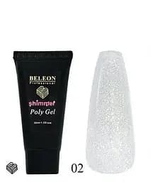 Полігель для нарощування нігтів BELEON Shimmer Poly Gel №02