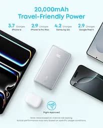 Портативний зарядний пристрій - 20000 mAh 22.5W Built-In USB-C Cable White Anker teh0027054 - мініатюра 5