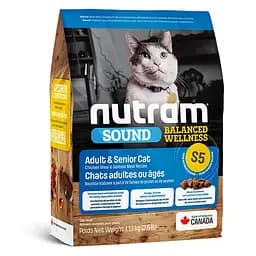 Корм холістик Nutram Sound Balanced Wellness Natural Adult & Senior Cat 1.13 кг для дорослих кішок всіх порід