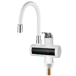 Проточный водонагреватель Zerix ELW21-EF-white 3,3 kW с индикатором температуры силиконовый излив ZX5858