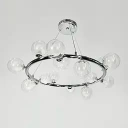 Кольцевая люстра в хромированном корпусе с 15 двойными плафонами Ø 75 см | Ст. SG 48/15 CH+CL | Line F