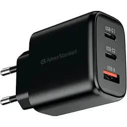 Мережевий зарядний пристрій ArmorStandart Resolute Power ARP-621 65W GaN Black (ARM70023)