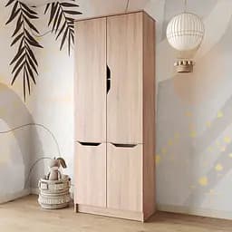 Шкаф распашной MebelStar 4Д Лилу 80x40x210 см Дуб сонома (MBS-1415)