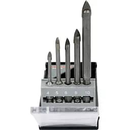 Набір свердел по склу і кераміці Sthor 4-10 мм HEX-1/4, 5 шт. (21709) - мініатюра 2