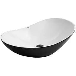 Умивальник накладний Mixxus Premium Wave-0105 white-Black 620x360x160 мм MP6558, Білий