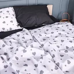 Підковдра MirSon Бязь Kids Time 17-0669 Black and White Love 110х140 см Чорно-біла (2200010180794) - мініатюра 3