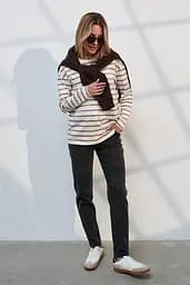 Джинси для вагітних Mom Fit для майбутніх мам L (48) Ivonne Essential Юла Мама чорно-сірий - мініатюра 2