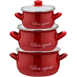 Набір посуду Zauberg Бон Апетит червоний (000011480)