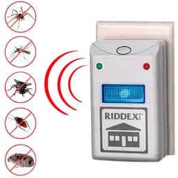 Ультразвуковий електромагнітний відлякувач гризунів і комах Pest Repeller, в розетку, 200 м², білий