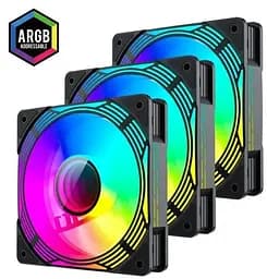 Вентилятор GameMax 120mm*3 KIT ARGB fan (функция ре версу) KF300R BK (KF300R BK)
