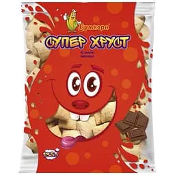 Подушечки кукурудзяні з начинкою Бумкорн Супер Хруст зі смаком шоколаду 135 г