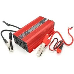 Інвертор напруги Voltronic V-TEK+LCD 1000ВА(600Вт), 12/220V, approximated, 1 універсальна розетка+USB, клеми+крокодили, АЗУ, Box