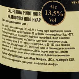 Вино Cycles Gladiator Pinot Noir, червоне, сухе, 13,5%, 0,75 л - мініатюра 3