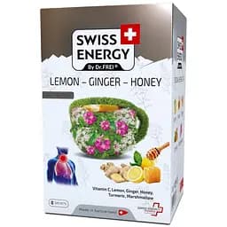 Чай от простуды Swiss Energy Herbal tea Lemon - Ginger - Honey 8 пакетиков