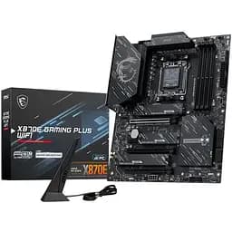 Материнська плата MSI AM5 X870E Gaming PLUS WIFI, X870E, 4xDDR5, Int.Video (CPU), 4xSATA3, 3xM.2, 1xPCI-E 5.0 x16, 1xPCI-E 4.0 x16, 1xPCI-E 3.0 x16, 1xPCI-E 3.0 x1, ALC897, 8126-VB, WiFi 7, Bluetooth 5.4, 8xUSB 3.2 / 10xUSB 2.0, HDMI/Type-C, ATX - мініатюра 2