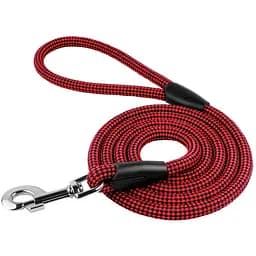 Поводок для собак Barksi Active 183х1.2 см из альпинистского шнура черно-красный