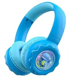 Дитячі бездротові навушники з динозавром Onikuma M45 RGB-підсвіткою, вбудованим мікрофоном та bluetooth 5.4 Синій
