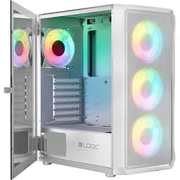 Корпус LogicConcept PORTOS MESH+GLASS ARGB White без БП (AT-PORTOS-20-0000000-0002) - мініатюра 2