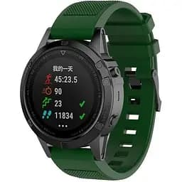Силіконовий ремінець Primo для годинника Garmin Fenix 3/3HR/Fenix 5X/6X Army Green