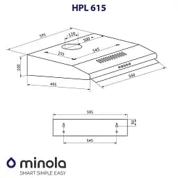 Витяжка плоска Minola HPL 615 BL - мініатюра 11