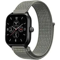 Ремінець нейлоновий на липучці BeWatch Xiaomi Amazfit BIP/GTS/GTR 20 мм Сірий (1011334.3UW)