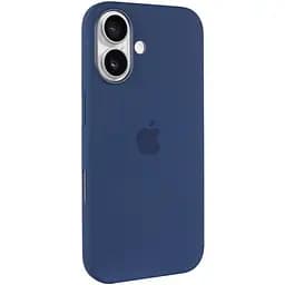 Чохол Epik Silicone case AAA with Magsafe and Animation button для Apple iPhone 16, 6.1 Denim