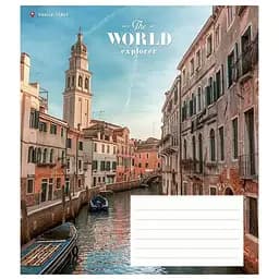Зошит учнівський World Explorer Школярик 024-3226K-1 в клітинку на 24 аркуші