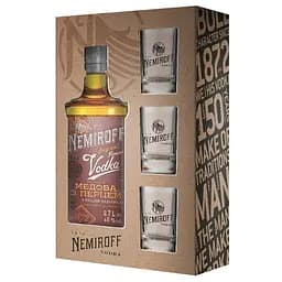 Настойка Nemiroff Original Українська медова з перцем, 40 %, 0,7 л + 3 чарки - мініатюра 3