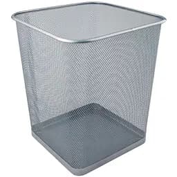 Корзина для бумаги Axent квадратная 270x300 мм серебристая (2124-03-A)