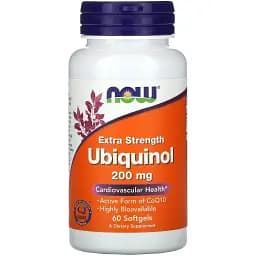 Убіхінол Now Foods Ubiquinol екстра сила 200 мг 60 капсул
