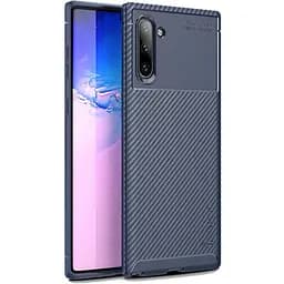 Чохол-накладка iPaky Carbon Fiber Series/Soft TPU Case Samsung Galaxy Note 10 Navy Blue