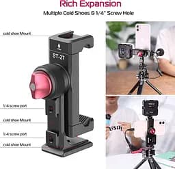 Тримач для телефону Ulanzi Vijim Metal Phone Clip UV-2476 ST-27 Black - мініатюра 8