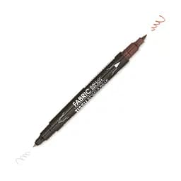 Маркер Коричневий для світлих тканин двосторонній 0.75 мм 1-2 мм 122-S Fabric ball&Brush