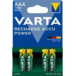 Аккумулятор Varta ACCU AAA 1000 mAh (ready 2 use) Bli 4 шт. (5703301404)