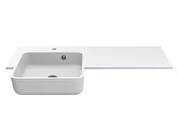 Умивальник Miraggio FONTANA L (0000518) Miramarble, Глянцевий, Накладний/Врізний, Білий - мініатюра 3