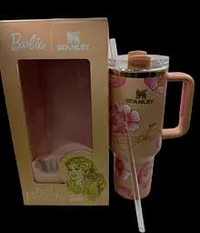 Термокухоль Stanley Quencher H2.0 Tumbler з неіржавкої сталі 1,18 л Peach Flower Barbie KT7001984