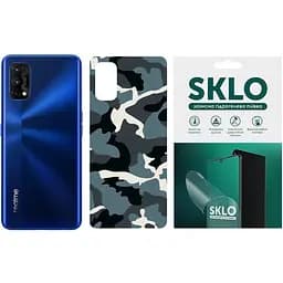 Захисна плівка SKLO Back тил Camo для Realme C3 Блакитний / Army Blue