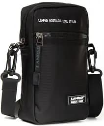 Невелика чоловіча сумка через плече чорна Lanpad sum0028757