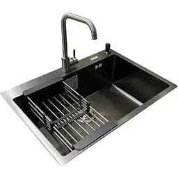 Комплект мийка + змішувач Romzha Arta U-650S Max BL (B) - мініатюра 3