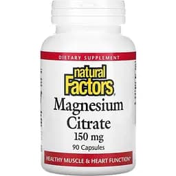 Магній цитрат Natural Factors Magnesium Citrate 150 мг 90 капсул