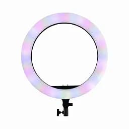 Селфи-кольцо RGB LED MJ-33-A светодиоды SMD 5050 RGBW цветовая температура от 3000K до 6000K черное