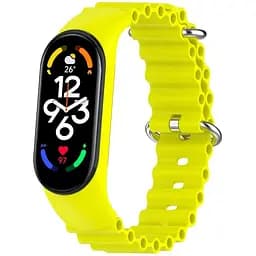 Силіконовий ремінець Ocean band Xiaomi Mi Band 5/6/7 Yellow