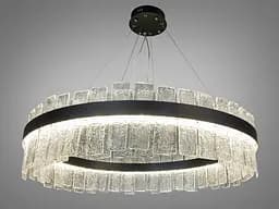 Підвісна люстра Diasha 817 чорна кришталева LED 190Вт