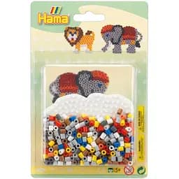 Термомозаика Hama Midi Набор Лев и слон 5+