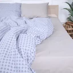 Простирадло MirSon Бязь 17-4779 Orleans 150х220 см сіре (2200008966027)