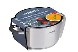 Каструля Ardesto зі скляною кришкою Gemini Salerno 3.4л нержавіюча сталь силікон kuh0014696 - мініатюра 4