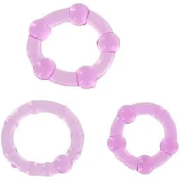 Эрекционные кольца Scala Selection Stay Hard Rings 3 шт (фиолетовый)