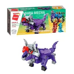 Детский Конструктор Qman 1414-1-6 трансформер (робот + динозавр) 93 дет Triceratops